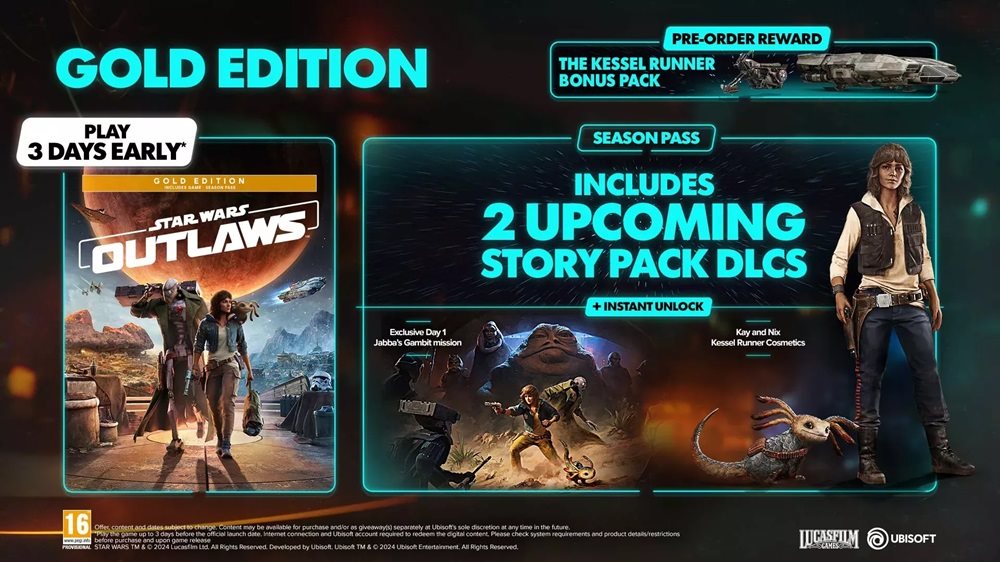 Star Wars Outlaws - Gold Edition Xbox Series X arany kiadás