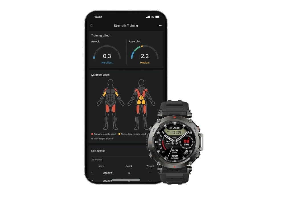 Amazfit T-Rex Ultra Abyss Black okosóra