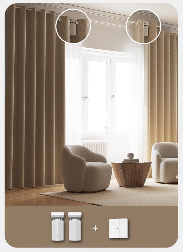 YEELIGHT Automatic Curtain Opener - one single motor with O track