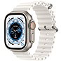 Apple Watch Ultra 49 mm-es titánium tok fehér óceán szíjjal - Okosóra