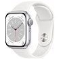Apple Watch Series 8 41mm Ezüst alumínium fehér sportszíjjal - Okosóra