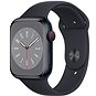 Apple Watch Series 8 45mm Cellular Éjfekete alumínium éjfekete sportszíjjal - Okosóra