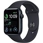 Apple Watch SE (2022) 44mm Éjfekete alumínium éjfekete sportszíjjal - Okosóra