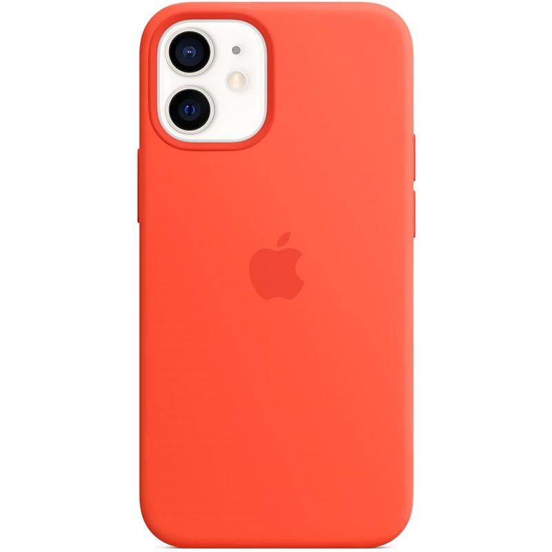 Apple iPhone 12 mini szilikon borítás MagSafe-rel - élénk narancssárga színben - Telefon hátlap