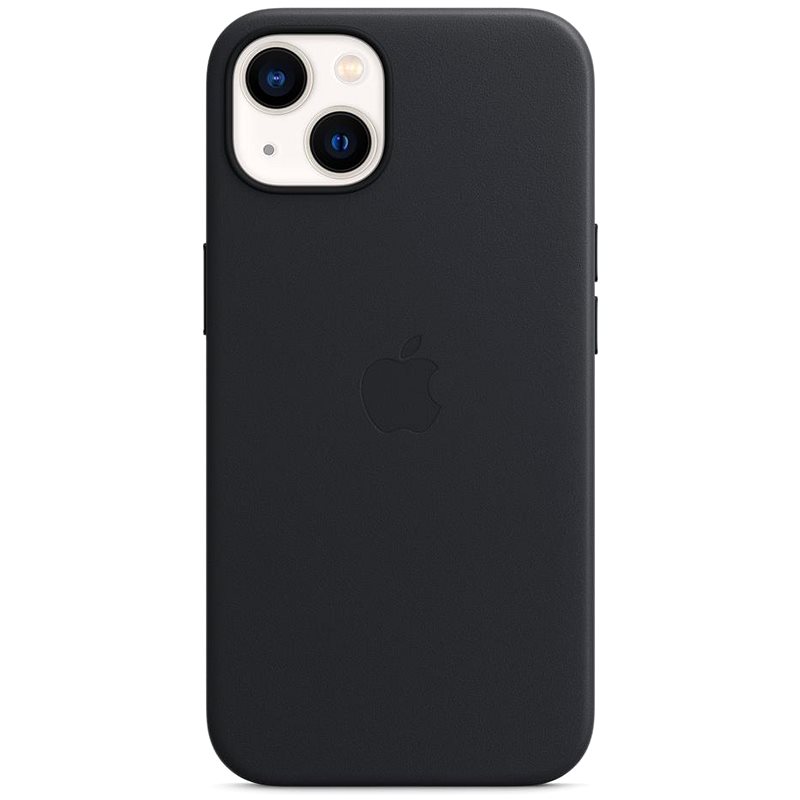 Apple iPhone 13 bőr tok, MagSafe, sötét tintakék - Telefon hátlap