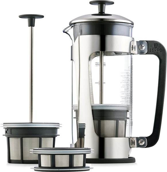 Frenchpress 350ml fekete rozsdamentes acél Frenchpress 350ml fekete rozsdamentes acél