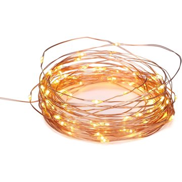 AcaLighting LED dekoratív réz füzér, melegfehér, 10 m, IP44, kültéri