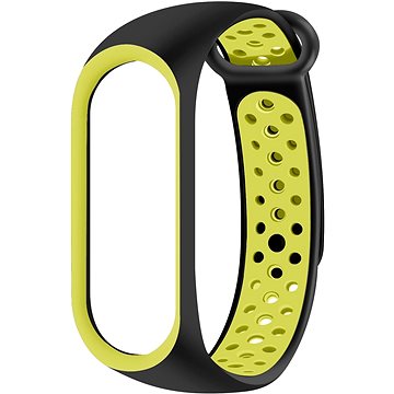 Eternico Sporty Xiaomi Mi band 5 / 6 / 7 - solid black and yellow