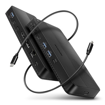 AXAGON HMC-U4, USB4 40Gbps Dock, HDMI & DP, 8k/30+4k/144Hz, 3x USB-A, 2x USB-C, RJ-45, SD/mSD