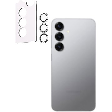 AlzaGuard Elite Lens Protector Samsung Galaxy S25 5G kamera védő fólia - átlátszó + felhelyező keret