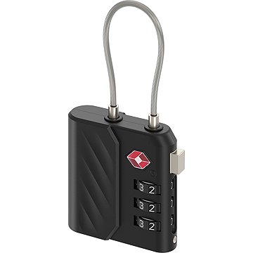 AlzaGuard Hero Tag in TSA lock with FindMy - fekete