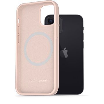 AlzaGuard Silicone Case Compatible with Magsafe iPhone 12 Mini rózsaszín tok