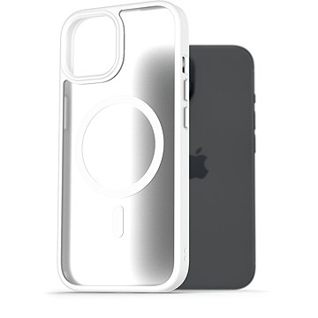 AlzaGuard Matte Case Compatible with Magsafe iPhone 15 fehér tok