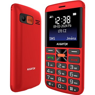 Aligator A910 Senior piros + töltőállvány