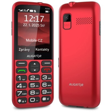 Aligator A930 GPS 4G 4G Senior, piros + töltőállvány