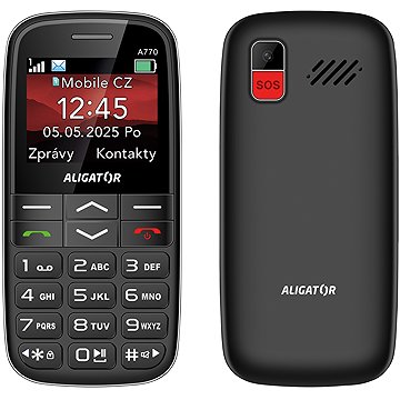 Aligator A770 Senior, fekete + asztali töltő