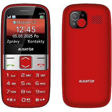 Aligator A775 Senior, piros + asztali töltő