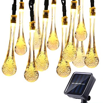 APT ZD124 Napelemes dekoratív fényfüzér, 100 LED, 10 m, meleg fehér