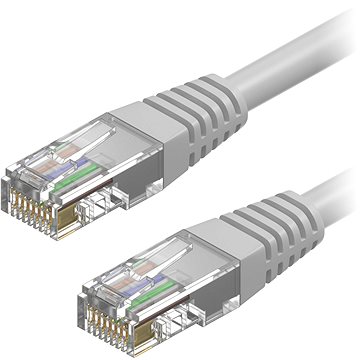 AlzaPower Patch CAT5E UTP 0,25m, szürke