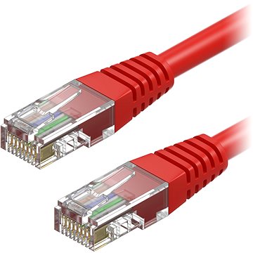 AlzaPower Patch CAT5E UTP 0,5m, piros