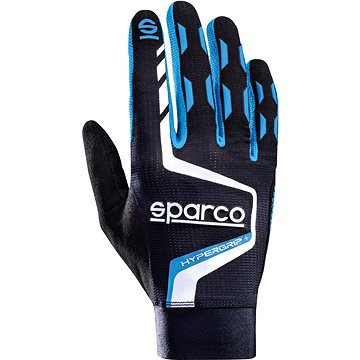 Sparco Hypergrip+ Sim Racing játékkesztyű, fekete és kék, 8-as méret
