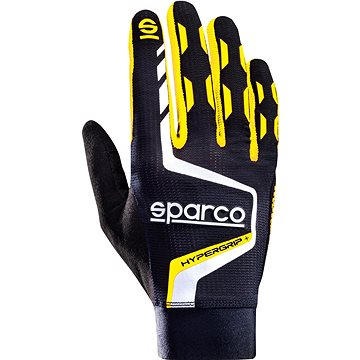 Sparco Hypergrip+ Sim Racing játékkesztyű, fekete és sárga, 9-es méret