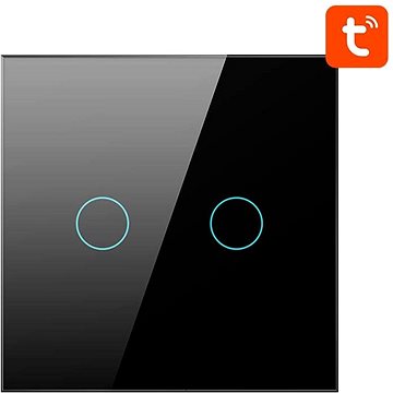 AVATTO ZTS02-EU Zigbee Switch, fekete (2-gang)