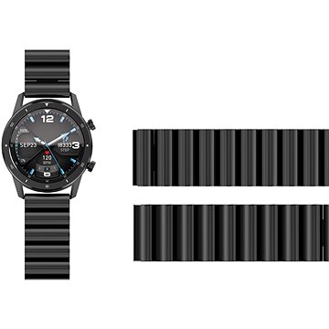 Aligator Watch 22 mm fém - fekete