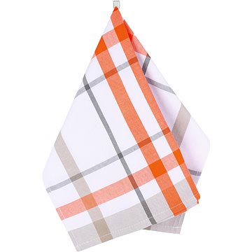 Bellatex 191B konyharuha, 50×70 cm, kockás, narancsszín