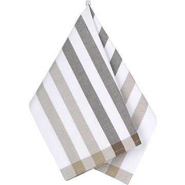 Bellatex 157A konyharuha, 50×70 cm, barna-bézs csíkos