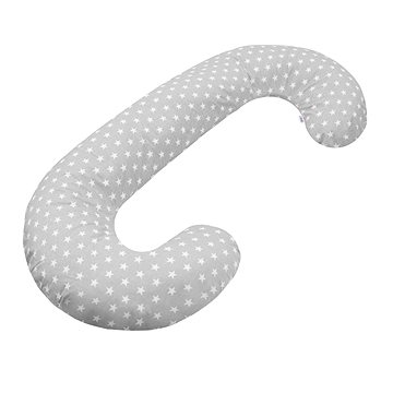 NEW BABY Univerzális C alakú szoptatós párna - csillagok, szürke