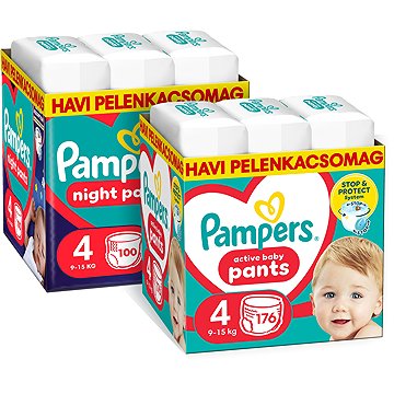 Pampers Pants 4 (176 db) + Night Pants 4 (100 db)