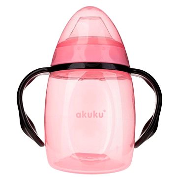 AKUKU Döntött bögre szilikon szájrésszel - rózsaszín, 280 ml