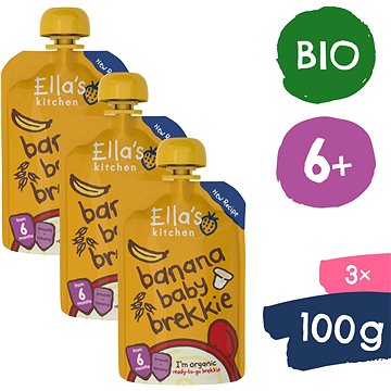 Ella's Kitchen BIO Reggeli banán és joghurt, 3× 100g