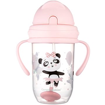 Canpol Babies - csepegésmentes, súllyal ellátott szívószállal, Exotic Animals, 270 ml, rózsaszín