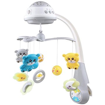 BABY MIX Körforgó világító projektorral - grey