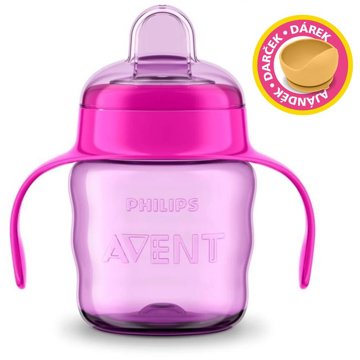 Philips AVENT First Sip Classic bögre 200ml lány + ajándék Petite&Mars tál 6m+
