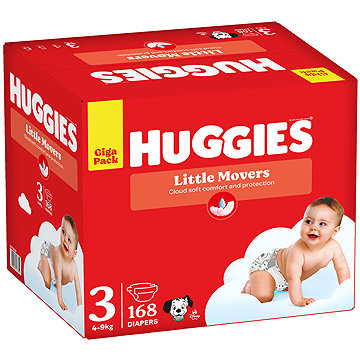 HUGGIES Little Movers, 3-as méret (168 darab)