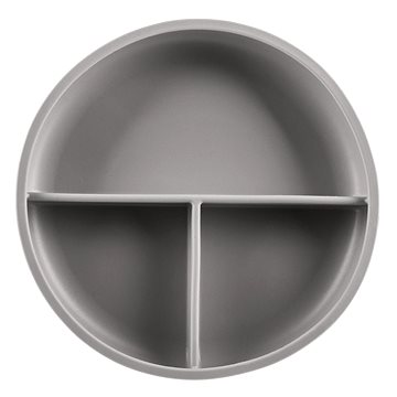 Zopa Osztott tányér tapadókoronggal Dove Grey