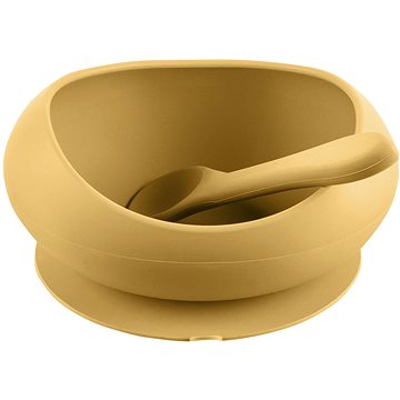 Zopa Tál emelt peremmel és tapadókoronggal Mustard Yellow