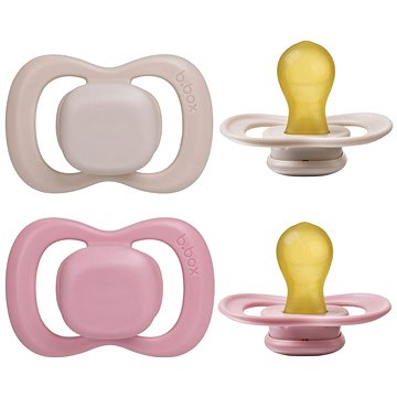 b.box Természetes gumiból készült cumik 6h+ 2 db berry/blush