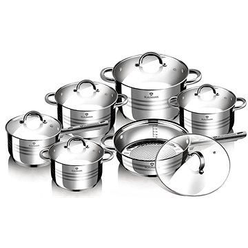Blaumann Rozsdamentes acél edénykészlet 12 db Gourmet Line BL-1410