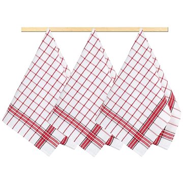 Bellatex 3 darabos készlet - 50×70 cm - kockás, piros