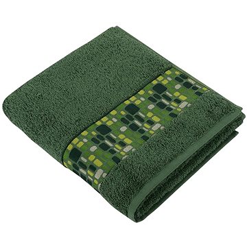 Bellatex Froté, 21/33 - 70×140 cm - sötétzöld, kövek