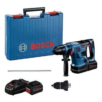 Bosch GBH 18V-34 CF Professional, 2 x 8,0 Ah ProCore, gyorstöltő, műanyag koffer
