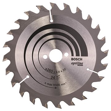 Bosch Optiline Wood körfűrészlap, 160×20/16×2,6 mm, 24 (2.608.640.596)
