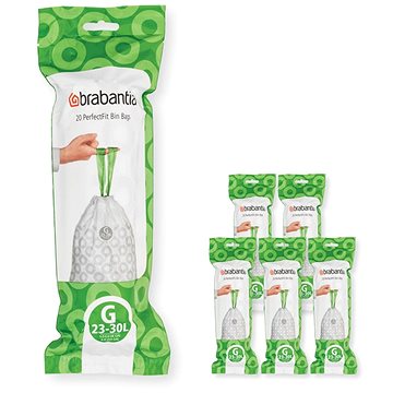 Brabantia PerfectFit zsák - 23-30 L (G) – 120 db, 6x20