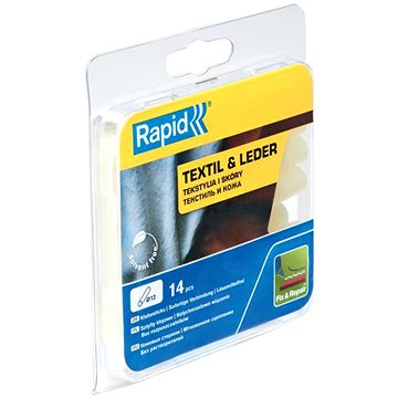 RAPID Ragasztórúd, 12×94 mm, textil és bőr, 14 db, bliszter