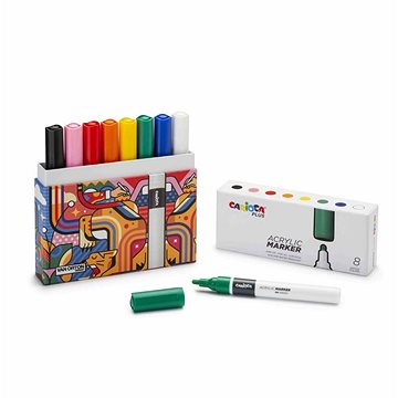 Carioca Plus akrilfestékek 8 darabos ajándékcsomagban