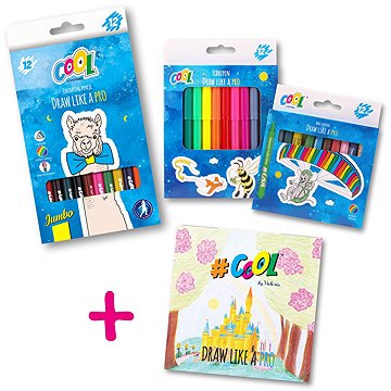 #COOL BY VICTORIA zsírkréták, viaszceruzák, filctollak + AJÁNDÉK Színezőkönyv